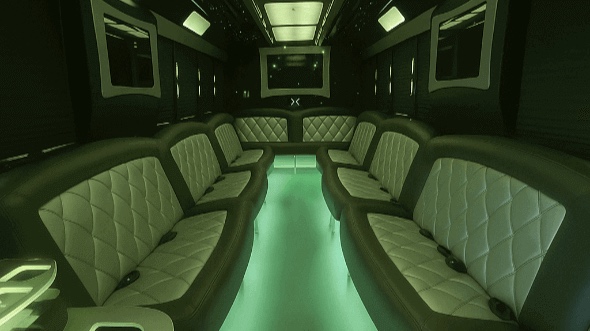 Interior of Houston Party Bus Company's 25 Passenger Party Bus in Houston