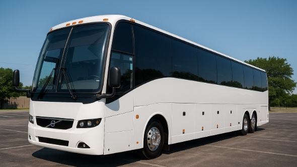 Exterior of Pasadena Party Bus Company's 40 Passenger Charter Bus in Pasadena
