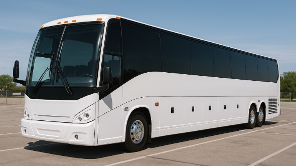 Exterior of Pasadena Party Bus Company's 44 Passenger Charter Bus in Pasadena