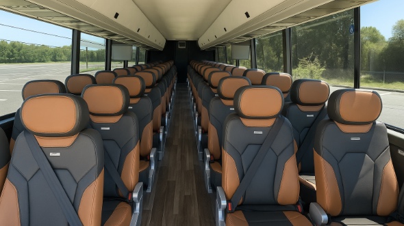 pasadena 54 passenger charter bus interior