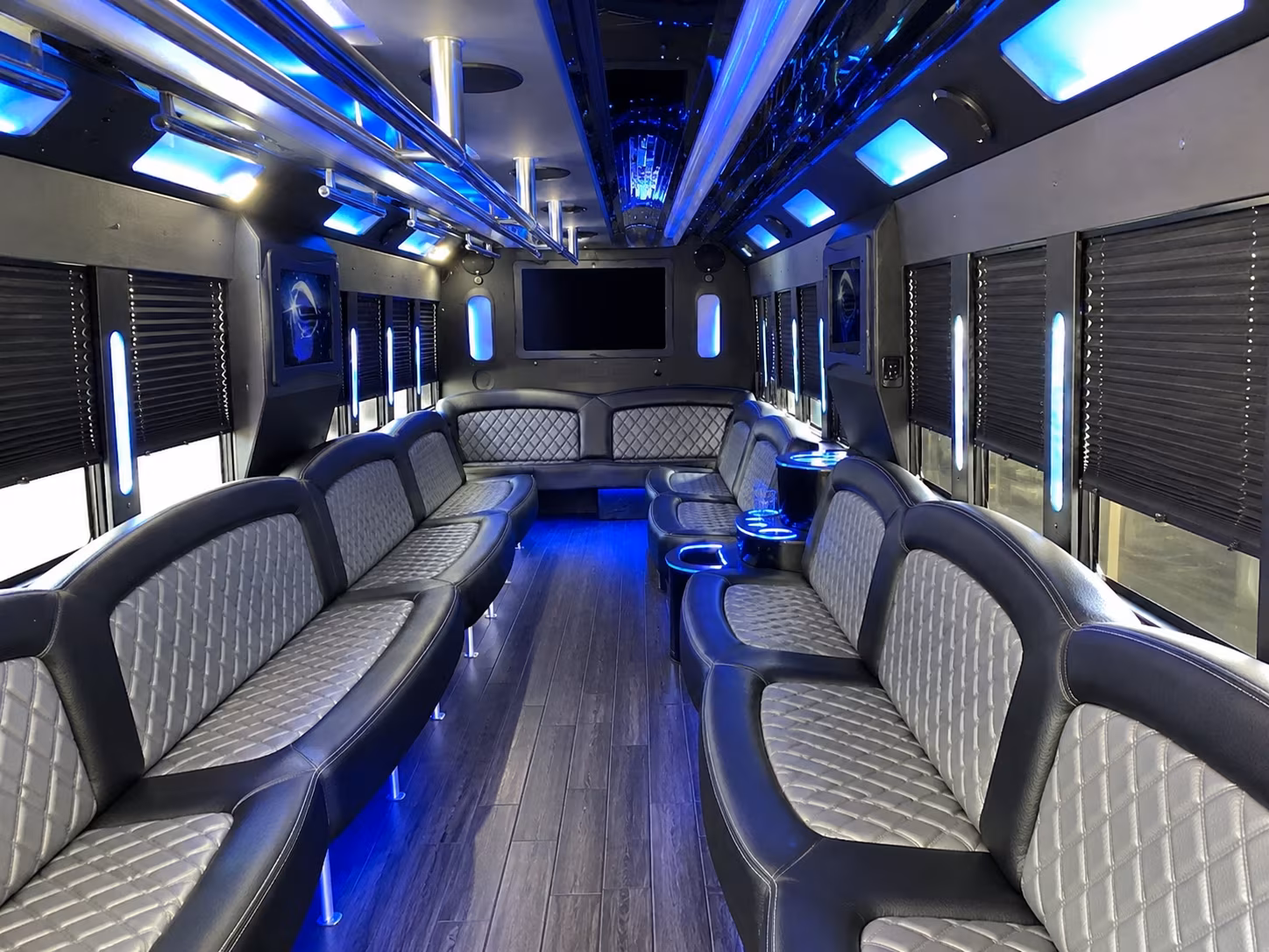 Pasadena Bachelor & Bachelorette Transportation party bus exterior