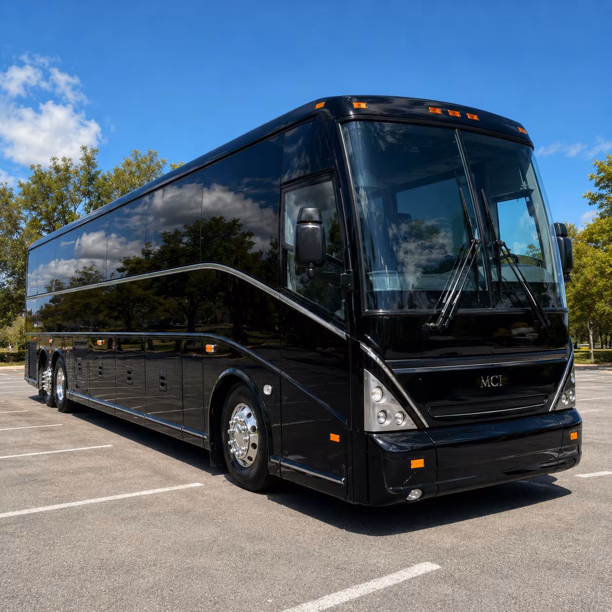 Pasadena Corporate Transportation party bus exterior