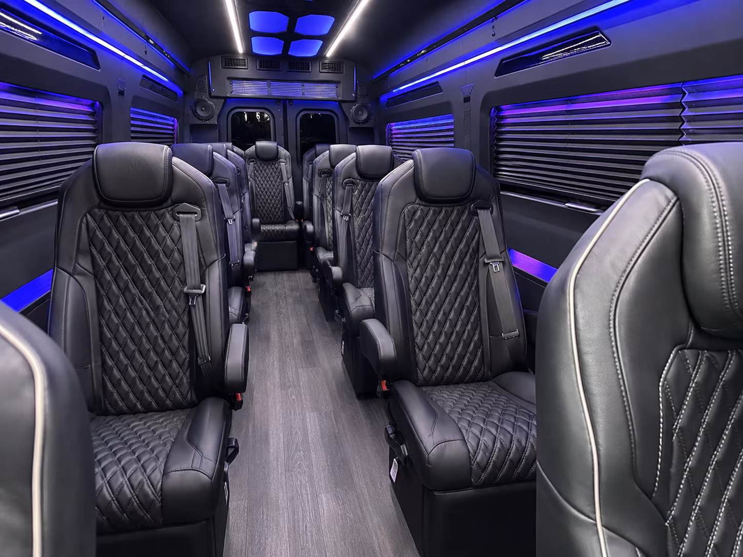 Pasadena Corporate Transportation party bus interior
