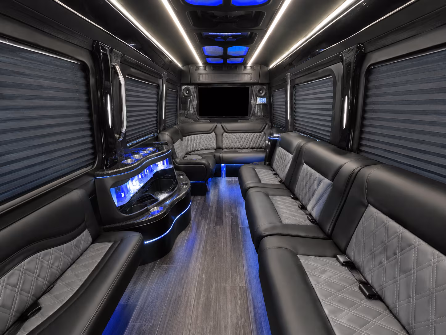 Pasadena Corporate Transportation party bus exterior
