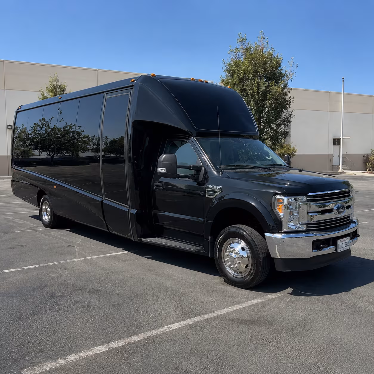 Pasadena Private Event Transportation party bus exterior
