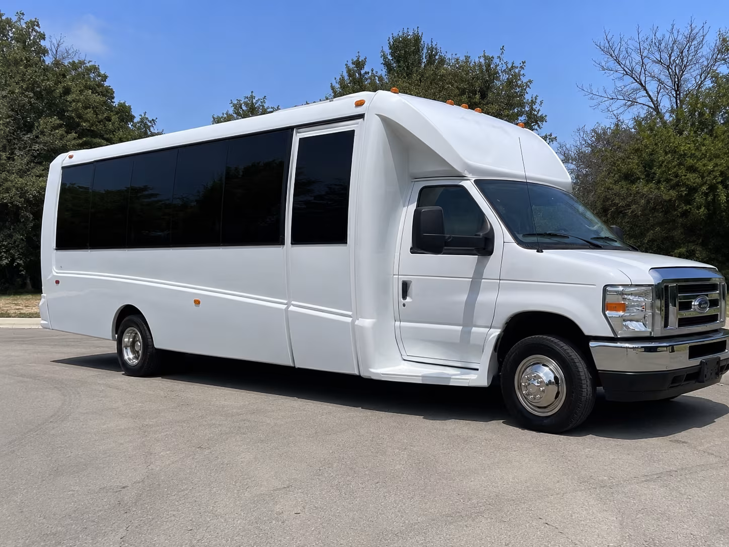 Pasadena Private Event Transportation party bus exterior