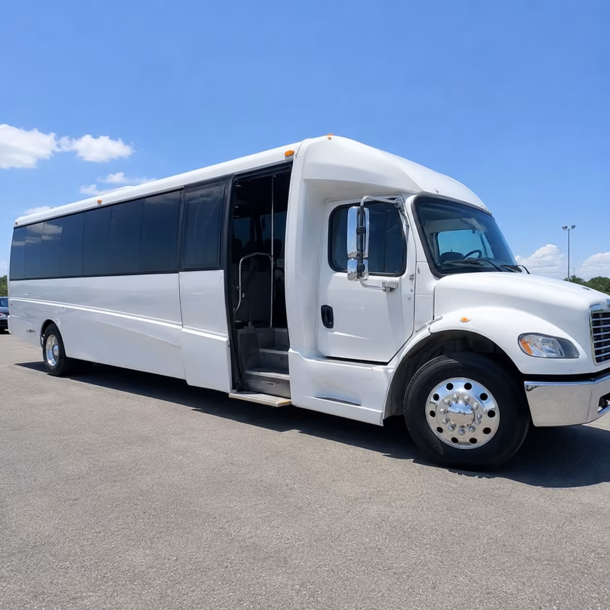 Pasadena School Event Transportation party bus exterior