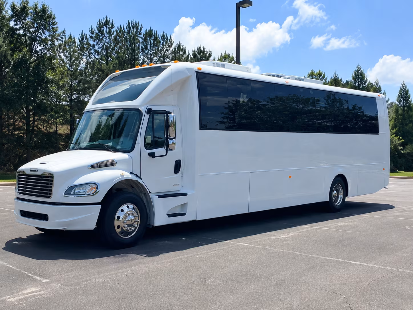 Pasadena Wedding Transportation party bus exterior