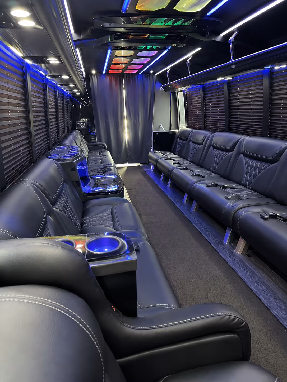 Pasadena Wedding Transportation party bus exterior