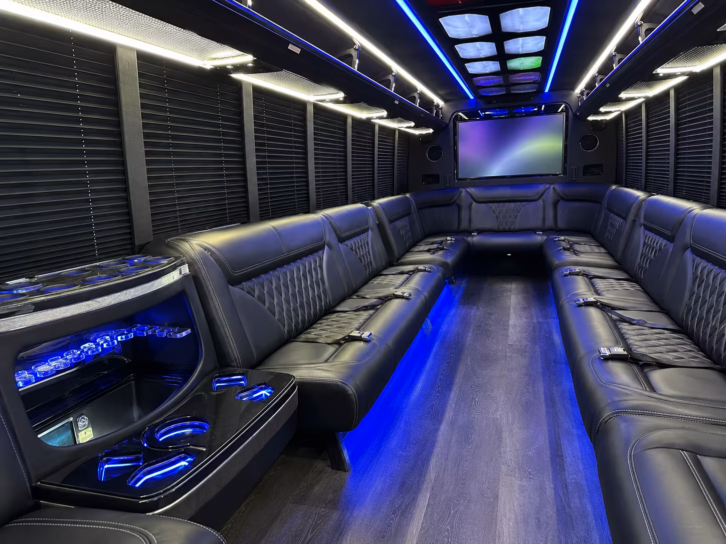 Pasadena Wedding Transportation onboard seating